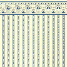 Dollhouse Miniature Wallpaper:1/2" Scale Regency Stripe, Blue